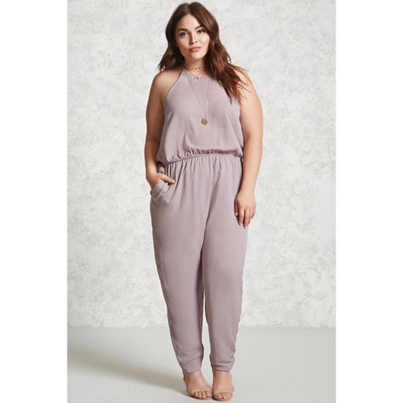 Forever 21 Pants - Dusty Lavender Halter Jumpsuit